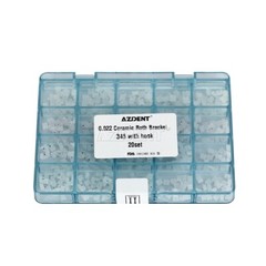 AZDENT Dental Orthodontic Ceramic Brackets Braces Roth MBT .022 Hooks 3 4 5