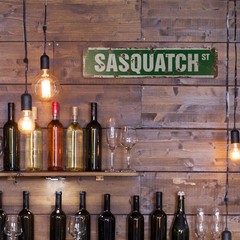 SASQUATCH Vintage Style Street Sign Metal Plastic bigfoot ape like animal