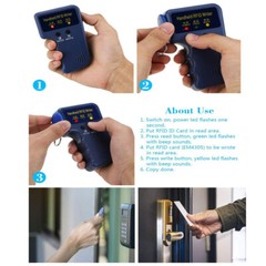 Handheld RFID Card Copier ID Key Reader Writer 125KHZ Duplicator Cloner 5 Tags
