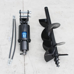 Mini Excavator Attachment Hydraulic 200mm Auger Drill with 30mm Pin FREE SHIP