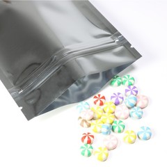 100/500 Glossy Silver Smell Proof Mylar Foil Bags Resealable Zipper Seal Pouch