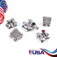 AZDENT Dental Orthodontic Brackets Braces Metal Mini Roth/MBT .022 Hooks 345
