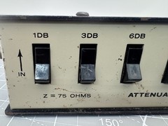 Vintage Step Attenuator 75 Ohms 1dB to 70dB BNC Connectors 1/2 Watt Max