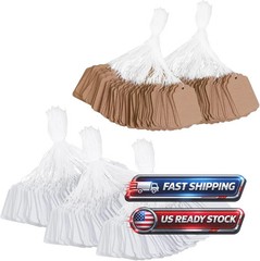 500 Garage Sale Price Tags Size #5 White Merchandise Hang String Strung Garment