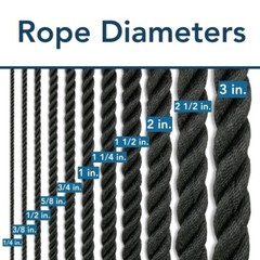 Black Polyester Combo Rope outdoor decorative Handrail fence Utility Battle rope