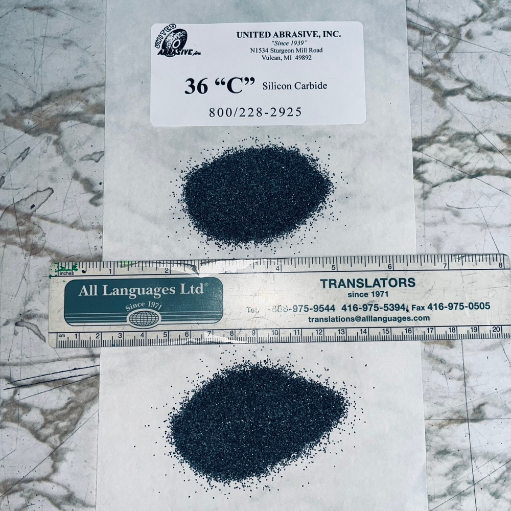 Black Silicon Carbide 4 lb 36 Grit Mesh Coarse Polishing/Tumbling Abrasive Media