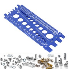 Nut Bolt Thread Gauge Checker M3 to M22 Metric and #4 to 3/4 Imperial Sizes Bolt