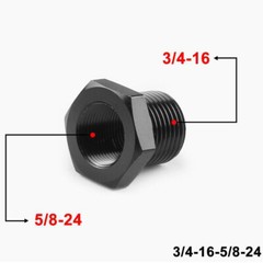 3 Pack Steel Thread Adapter Convert 5/8×24 to 3/4×16.13/16X16.3/4 NPT US