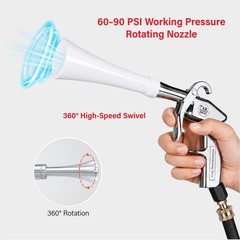 LAUCO Air Blow Gun for Car Detailing, Tornado Car Cleaning Gun, Air Compressor