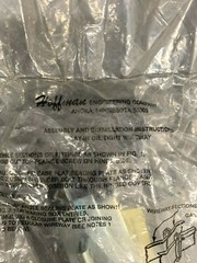 Hoffman 19960 19506096 Sealing Plate with Gasket – New