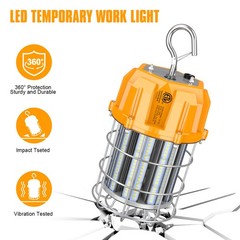 10Pack 60W LED Temporary Work Light Portable Construction Jobsite Lights 12000Lm