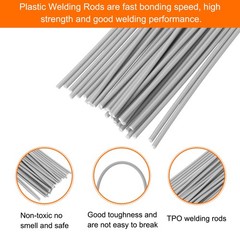 50pcs 8″ Plastic Welding Rods TPO Welding Strips Welder Rods Grey