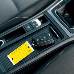 Yellow Self Laminated Car Key Tags For Dealership Lot Vehicle RV 250 PCS