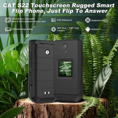 S22 Rugged Flip Phone Unlocked (16GB) 2.8” Touchscreen Smart Cell Phone