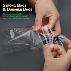 300 Pcs 5×7″ Clear Cellophane Bags Self Adhesive 1.4 Mil for Goodies Gifts