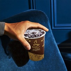 12 oz Disposable Paper Cups Coffee Bean Design for Cold/Hot Drinking 50-500 Pack