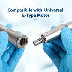 Dental 1:1 Fiber Optic LED Contra Angle Handpiece 4 Spray Push Button fit NSK fo