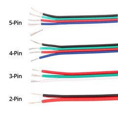 Flat Ribbon Cable 2/3/4/5/6-Way Flexible PVC Extension LED Connector Wire Cable