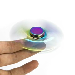 Rainbow Fidget Spinner – Metal Stainless Steel Figit Small, Color