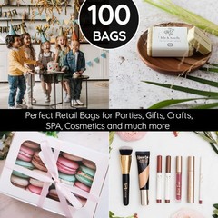 Merchandise Bags 100 Black 9″x12″ Size 1.5Mil Thick With Handles