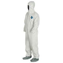 Dupont Disposable Tyvek Protective Coverall Clean Paint Bunny Suit Hood & Boots