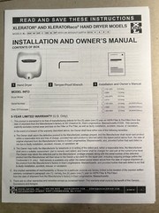 XLERATOR CHROME HAND DRYER XL-C NO TOUCH WALL MOUNT BATHROOM EXCEL XL SB METAL