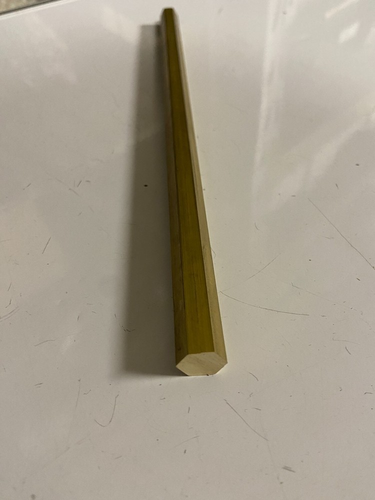 1 Piece 1/2″ C360 BRASS HEX BAR 12″ long New Lathe Bar Stock .50″ 1/2 Hard