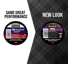 Scotch Vinyl 700 Electrical Tape, 5 Rolls, Black, 3/4-in x 66-ft, Commercial Gra