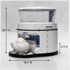 Heavy Duty Ice Shaver 650W Adjustable Fineness 1102Lbs/Hr Snow Cones Slushies