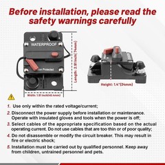 RED WOLF 60Amp Circuit Breaker Boat Marine Manual Reset