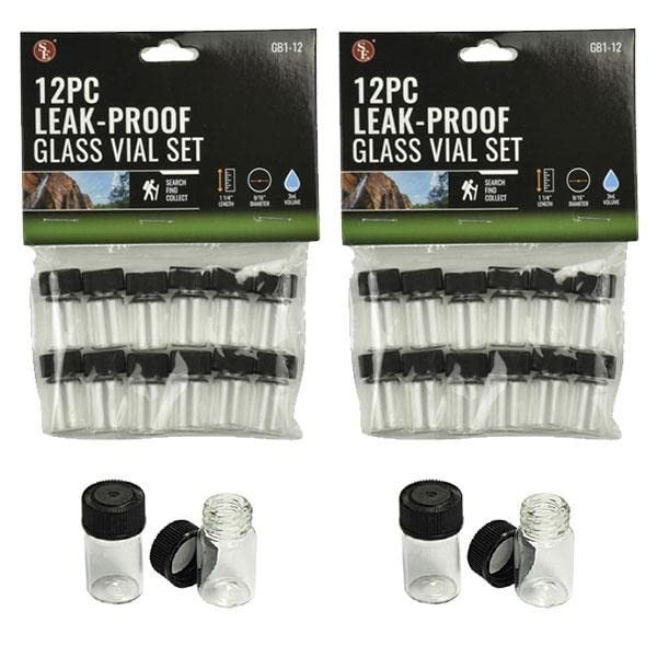 Sluice Monkey (24) 1″ Glass Vials for Your Gold Panning