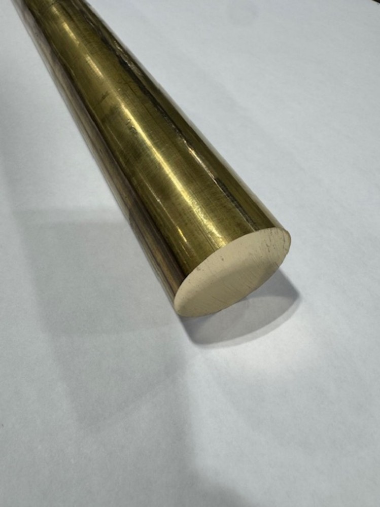1″ Solid Brass Round Rod x 12″ Long, C360 Brass, 1.00″ Diameter Brass Rod