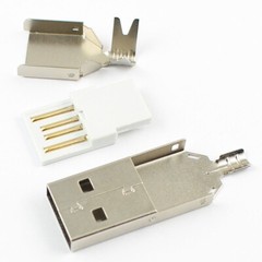 10Pcs USB 2.0 AM Male 4 Pin Three Types 4P Solder Plug Jack Socket Connector