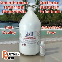 Polymer World Polyester Resin 2 Gal Kit For Boats RV’s Canoes Fiberglass Autos