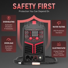 Gas/Gasless MIG Welder, Synergic Control 110/220V 160Amp Welding machine