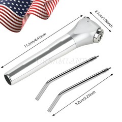 1-20*Dental Air Water Spray Triple Syringe 3 Way Handpiece w/ Nozzles Tips Tubes