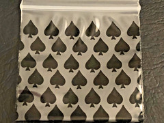700 SMALL BAGGIES 2″ x 2″ 2020 MINI RESEALABLE POLY DESIGNER BAGS BLACK SPADES