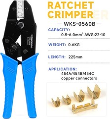 Non-Insulated Terminals Ratcheting Crimper Tool for U-Shape Copper Terminals …