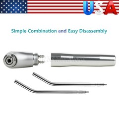 1-20*Dental Air Water Spray Triple Syringe 3 Way Handpiece w/ Nozzles Tips Tubes