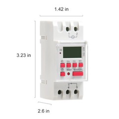 GEYA Programmable Digital LCD Timer Weekly Electronic Switch 30A AC/DC 12-240V