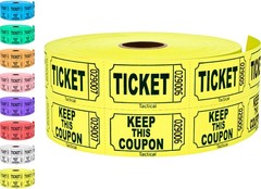 1000 Tacticai Raffle Tickets, A – Double Roll – 1,000 Tickets – Keep – Yellow