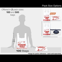 YoYoRain White Thank you bags, 100PCS T shirt bags, To Go Bags,Grocery bags, …