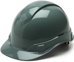 Pyramex Ridgeline Cap Style Hard Hat, 4-Point Ratchet Suspension, Slate Gray