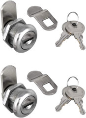 2Pcs Cabinet Cam Lock Keyed Alike Tool Box Locks 5/8″ Cylinder for Truck Pickup