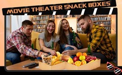 60 Pcs Movie Theater Snack Boxes, Disposable Paper Cardboard Food Trays,