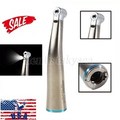 Dental Brushless LED Electric Micro Motor 1:1 LED Contra angle Handpiece Fiber