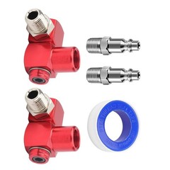 Red 360° Swivel Design Portable Air Tool Adapter 360 Degree 1/4” NPT Rivet Gun