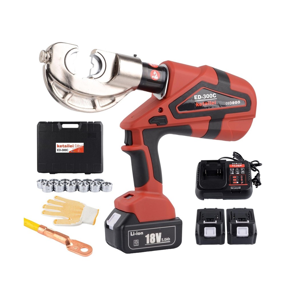 6 Ton Electric Hydraulic Crimper, Easy-Open Design for Quick Operation, 65KN …