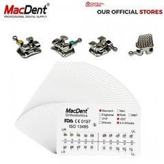 MacDent Dental Orthodontic Brackets Mini Roth MBT 0.022 0.018 Hooks Brace