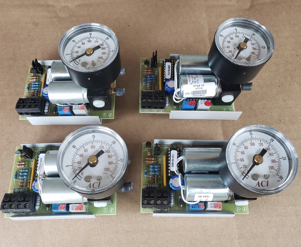 Lot of 4 ACT FP to Pressure HVAC Interface PTS4.1G w/ Gauge Siemens Schneider